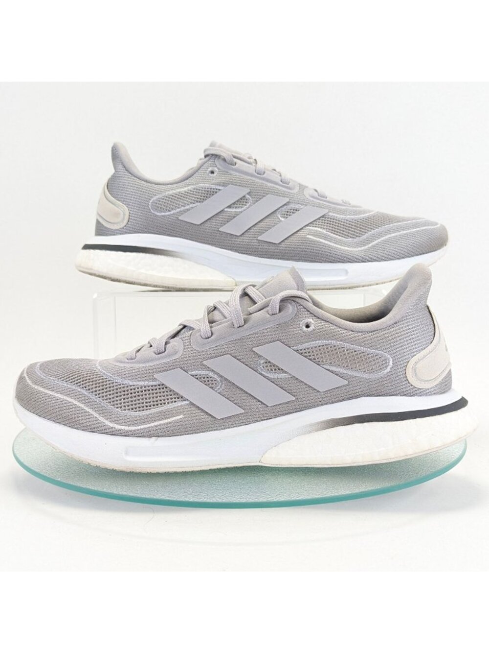Adidas Supernova Boost Glory Gray/Silver Metallic Womens 10 Running Shoes FV6018